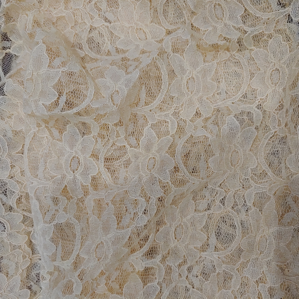 yellow lace fabric